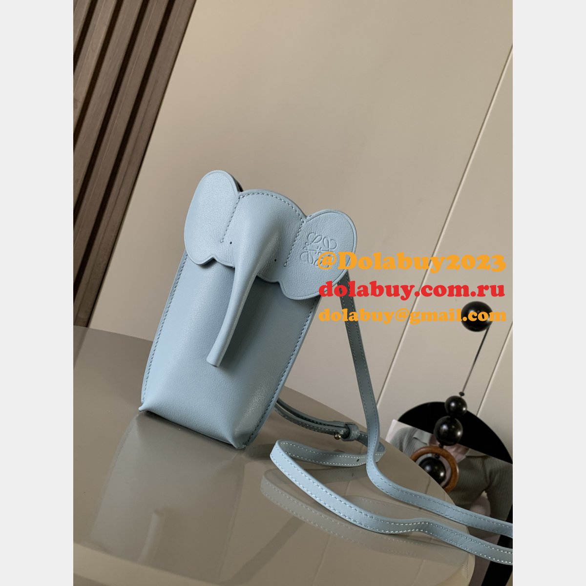 Wholesale Loewe Elephant Pocket in classic calfskin