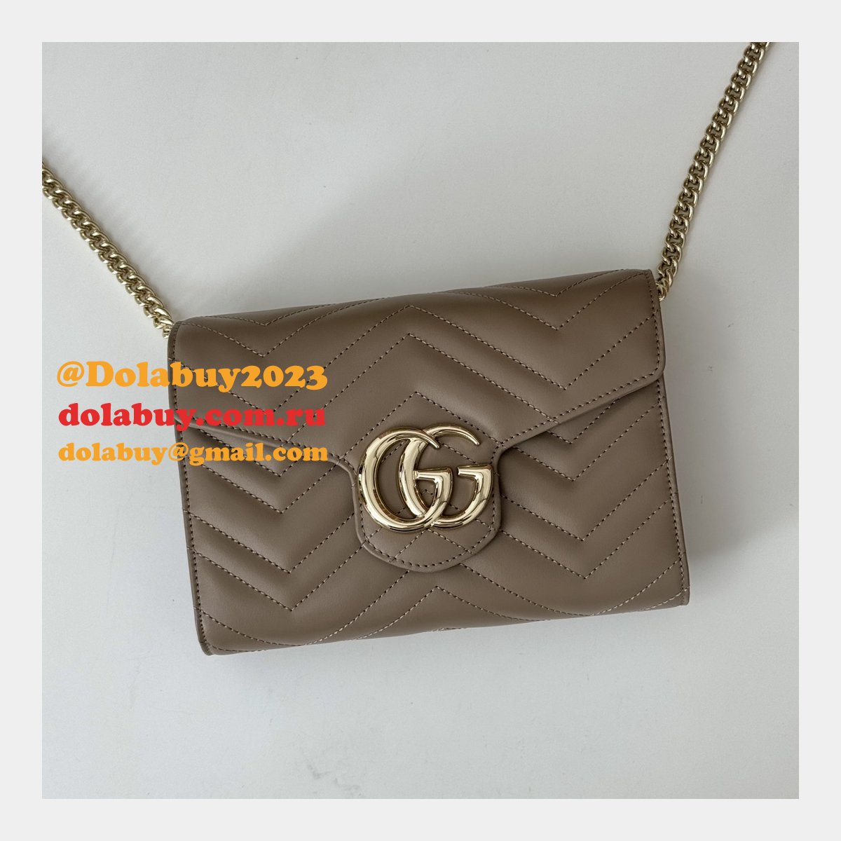 perfect G*u*i replicas 474575 gg marmont super chain wallets high bag