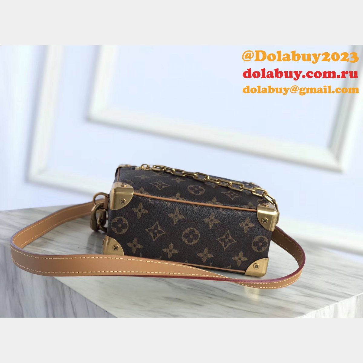 Replica Louis Vuitton Mini Soft Trunk Monogram Other in M68906 Brown