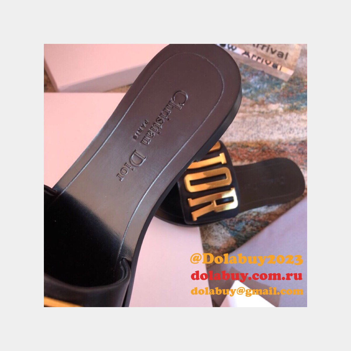 Wholesale Luxury DIOR FALT SLIPPER Top Quality