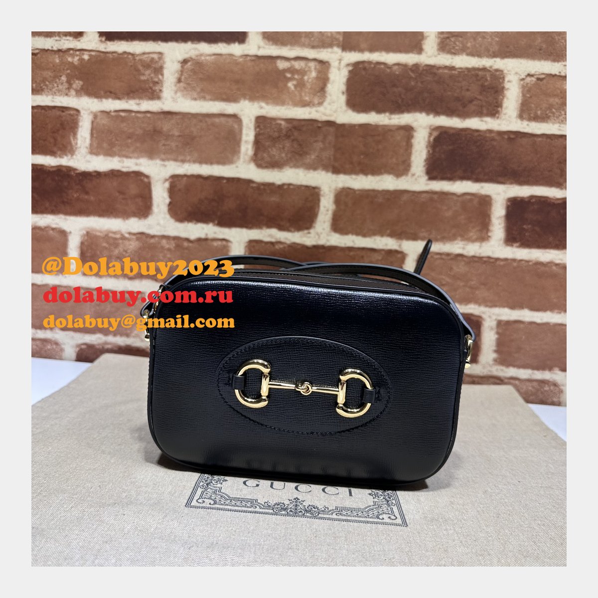 knockoff G*u*i designer horsebit 1955 760196 shoulder bag