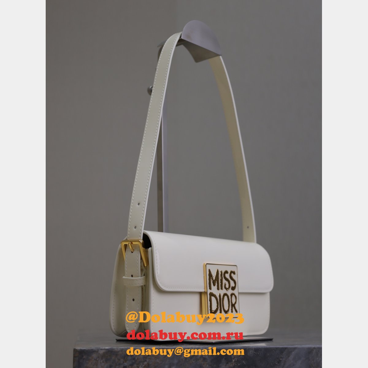 7 Star Miss Dior Graffiti patent leather shoulder bag