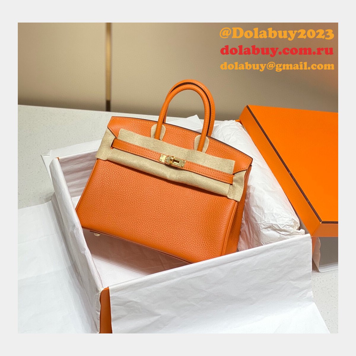 HERMES BIRKIN 25CM HALF HUMAN HANDMADE STICHING