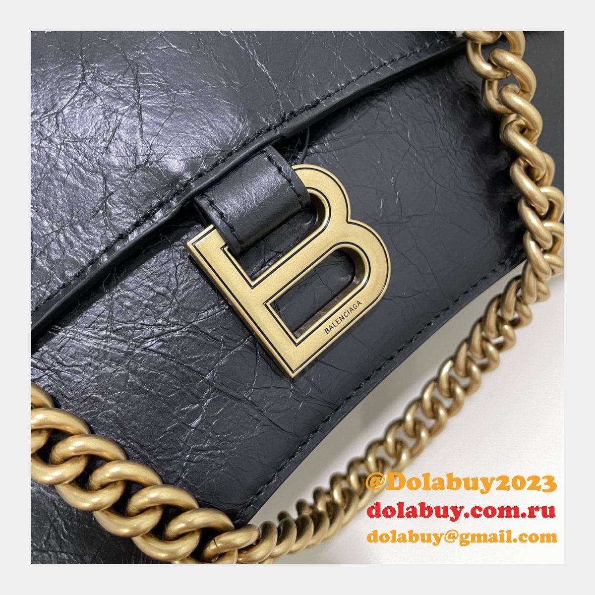Top Quality BEST BALENCIAGA Crush Chain Small Bag 25CM