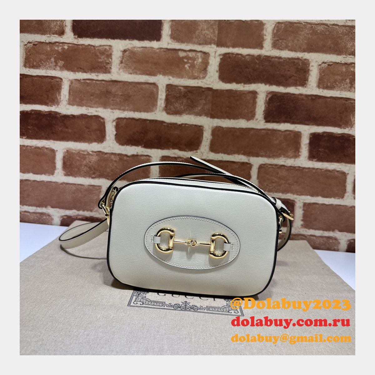 knockoff G*u*i designer horsebit 1955 760196 shoulder bag