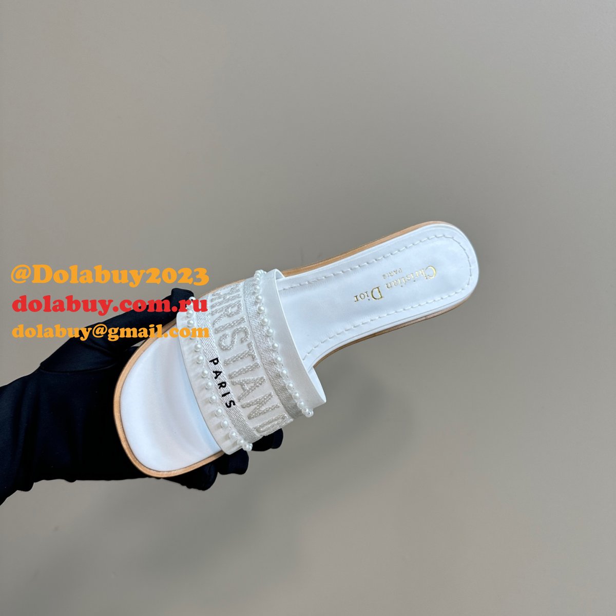 Fashion Dior Dway Heeled Slide