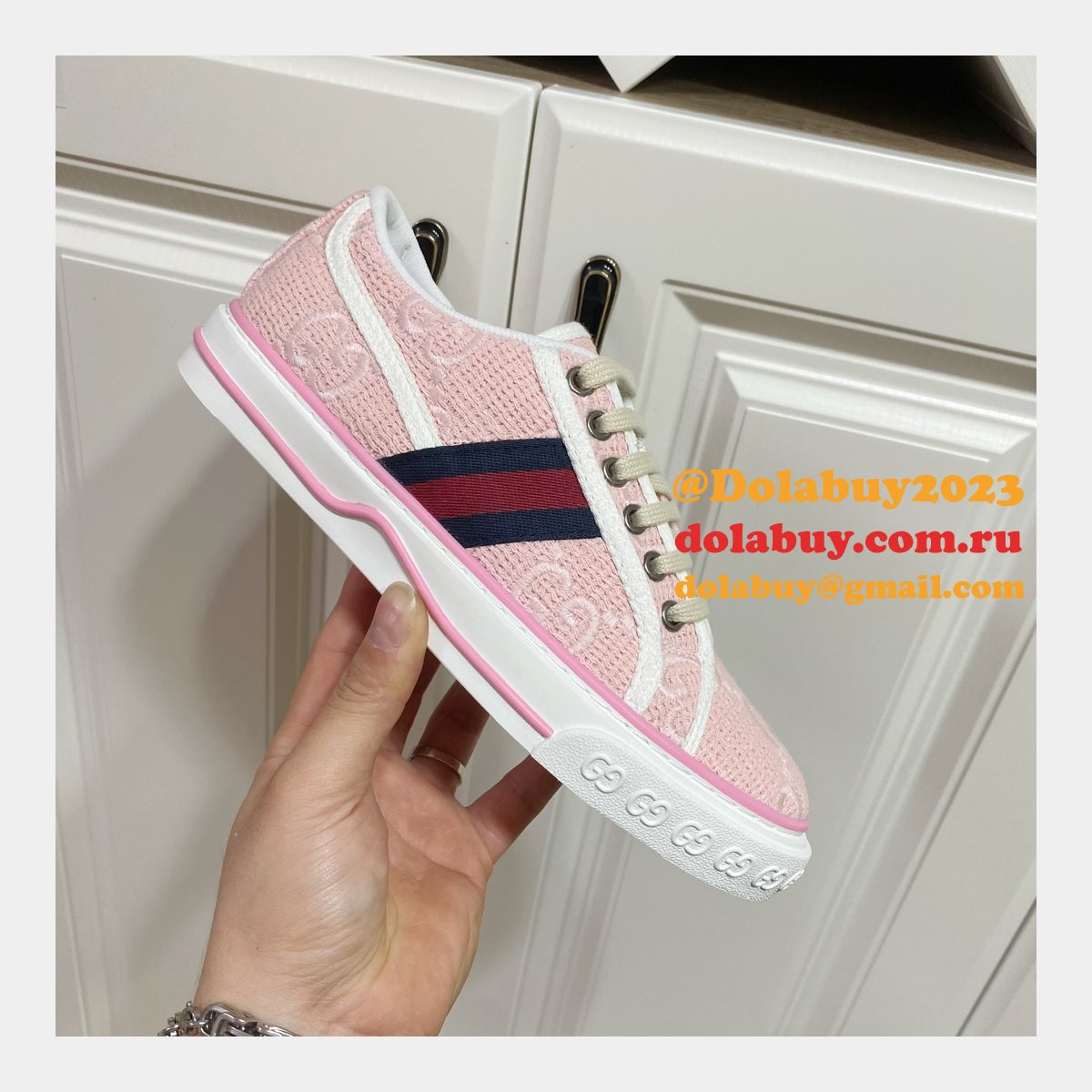 buy inspired replica G*u*i canvas designer shoes