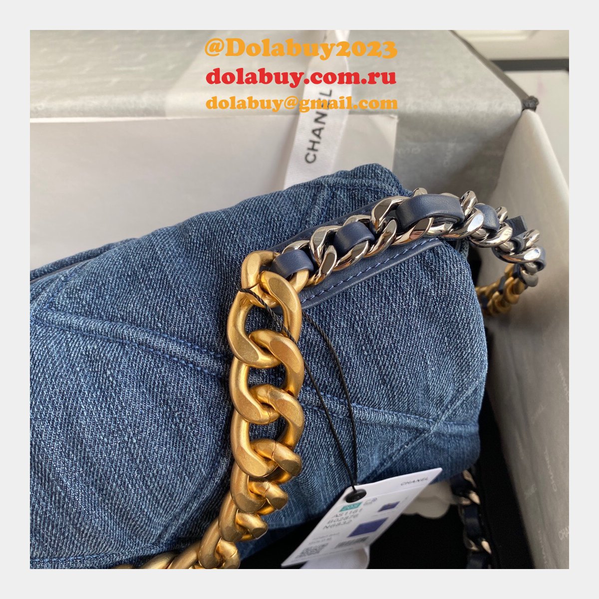 CC Top Quality 19 Large Flap Replicas Bag