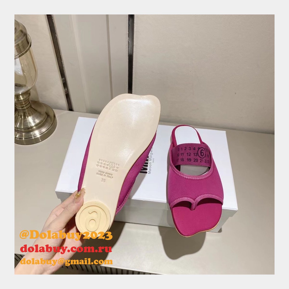 replica ma*s*n Ma*i*la knockoff mm6 flip flops shoes