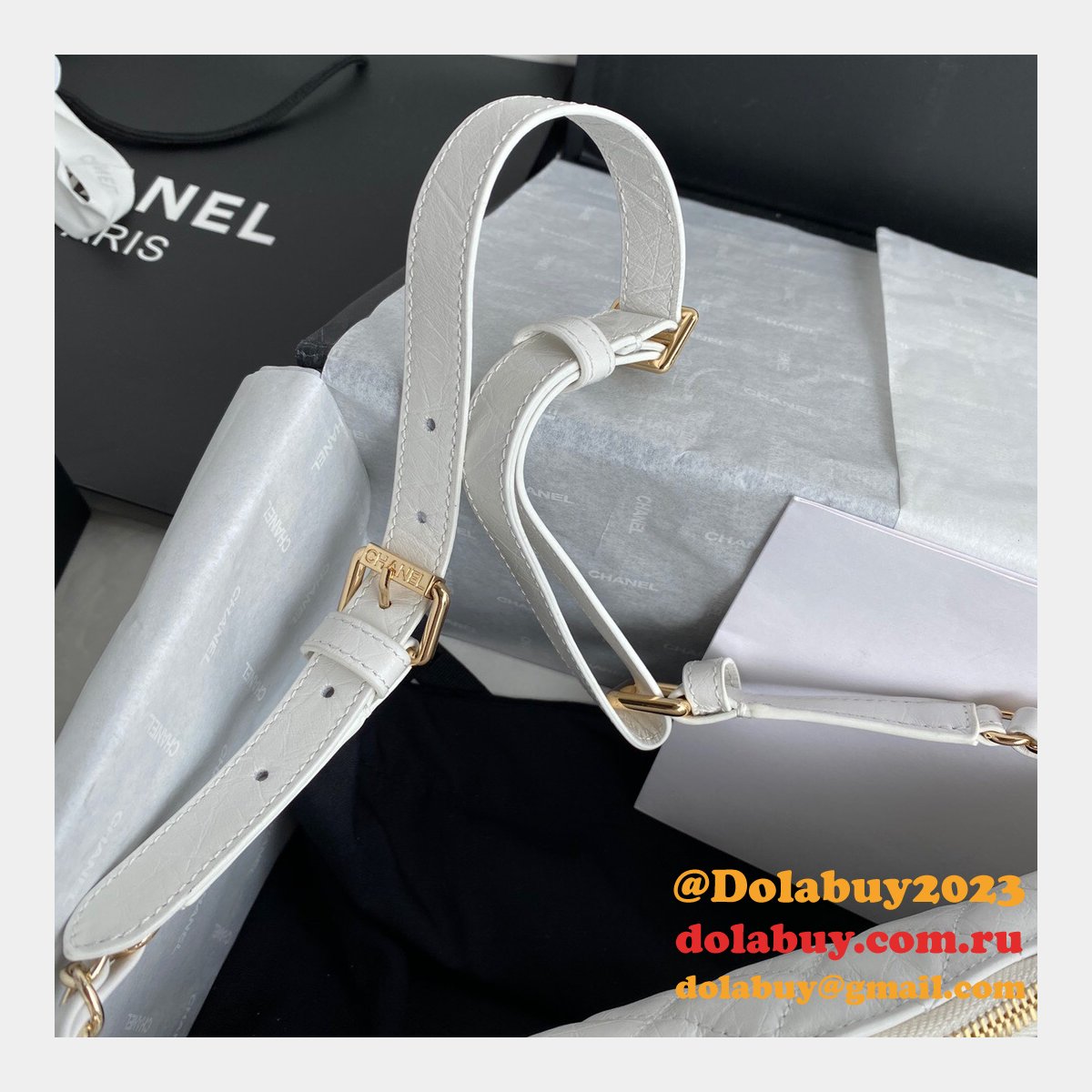 Designer CC High Quality Calfskin Waist AS1077 White Bag