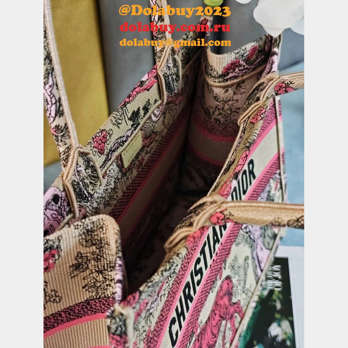 Top Quality Christian Dior Paris  Reverse book Tote