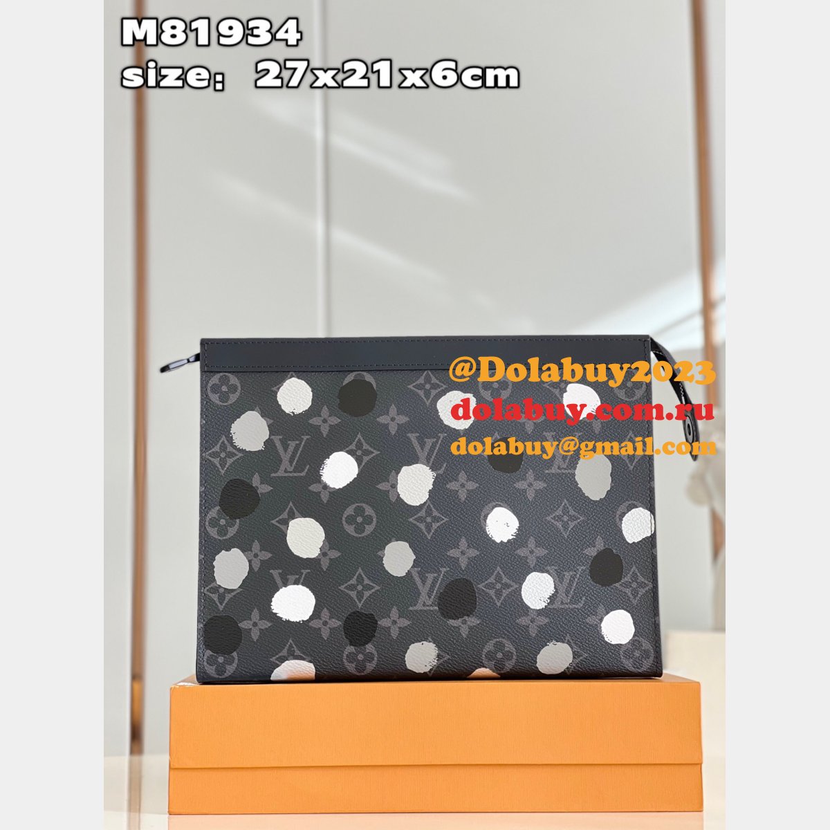 Louis Vuitton Cheap M81934 LVS x YK Pochette Voyage Monogram Eclipse Canvas