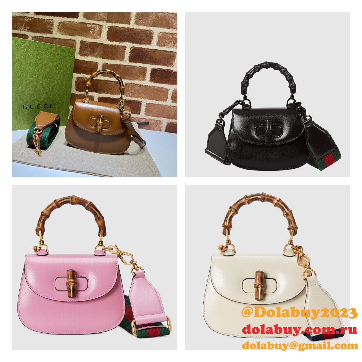 1:1 Replica Gucci Fashion 686864 Mini top handle bag with Bamboo