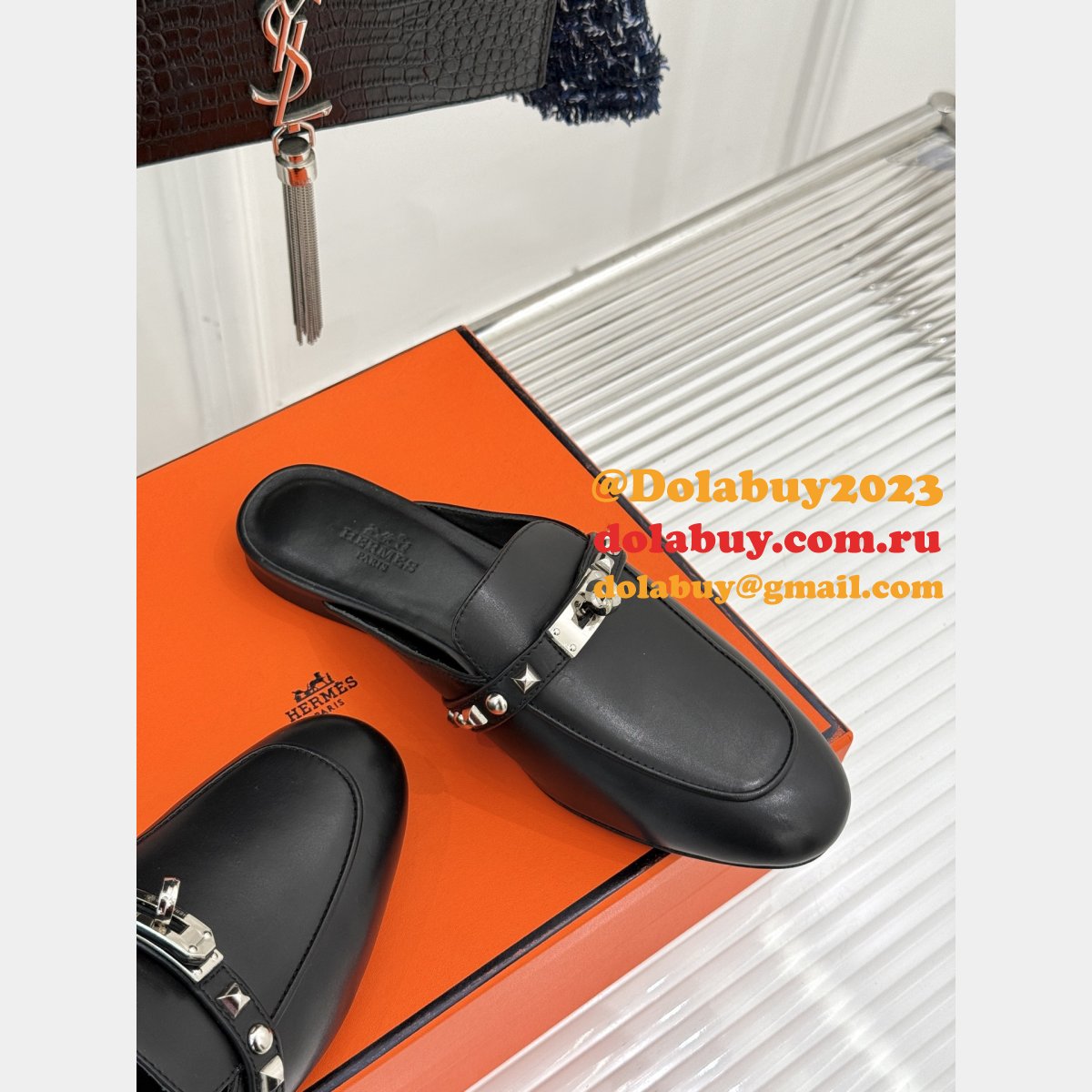 Luxury 7 Star Hermes Kelly Mule Women Shoes