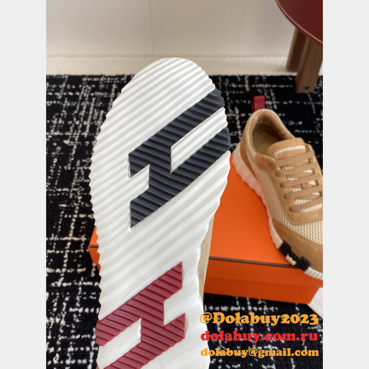 Top Designer Hermes Bouncing Sneaker