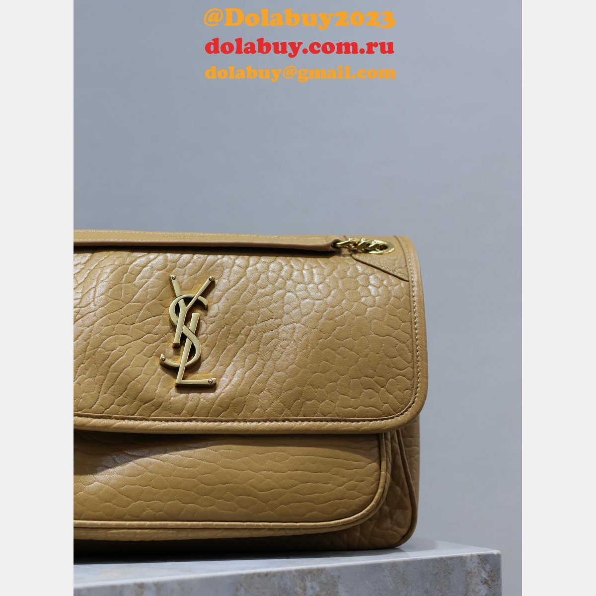 Best 28/22cm Replica Saint Laurent Niki 633158/633151 Khaki Bags