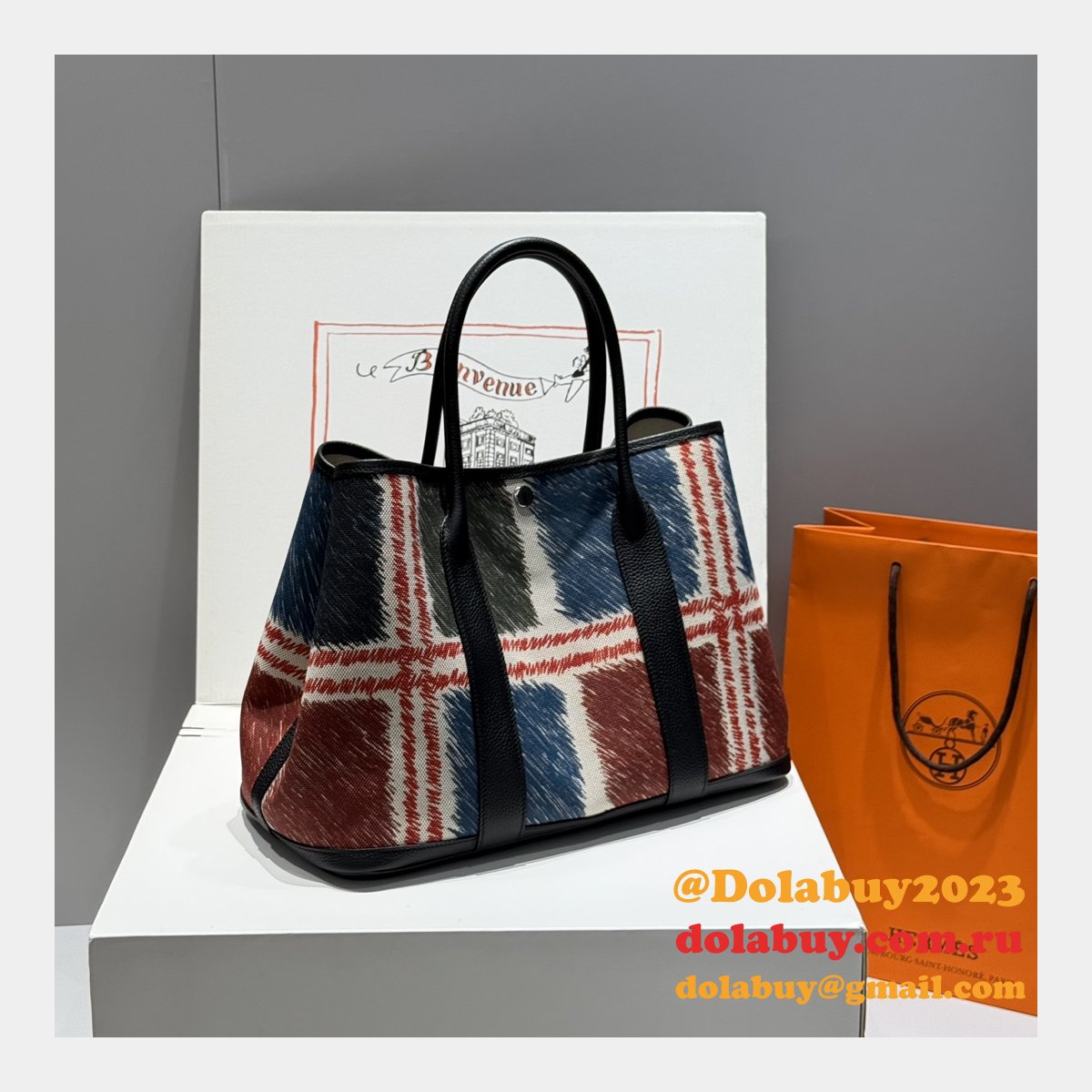 AAA+ Hermes Garden Party Fjord 30/36CM Luxury Bag