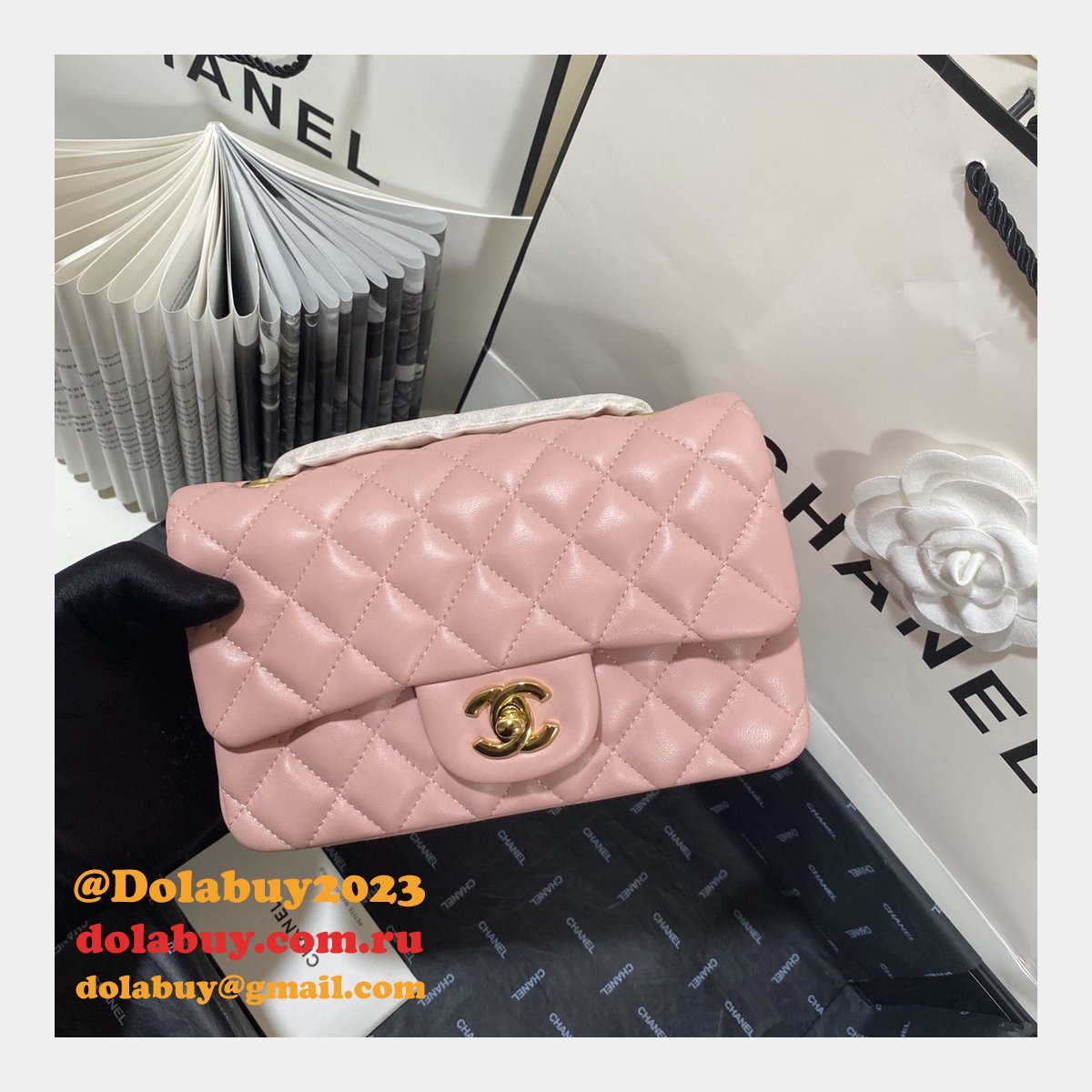 Fashion CC Lambskin Flap Designer 20CM Bag 1116