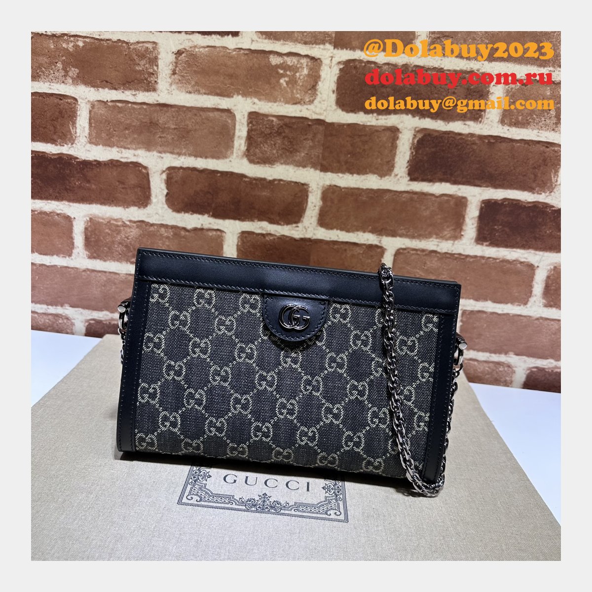 Designer Ophidia GG 1:1 Mirror Shoulder 503877 Black Copy Bag