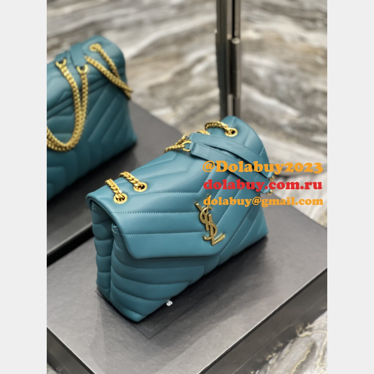 High Quality Designer Loulou Replica Saint Laurent Handbags Green Wholesale