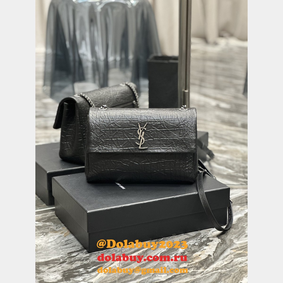 YSL Duplicate 738820/738819 West Hollywood Shoulder AAA+ Bag