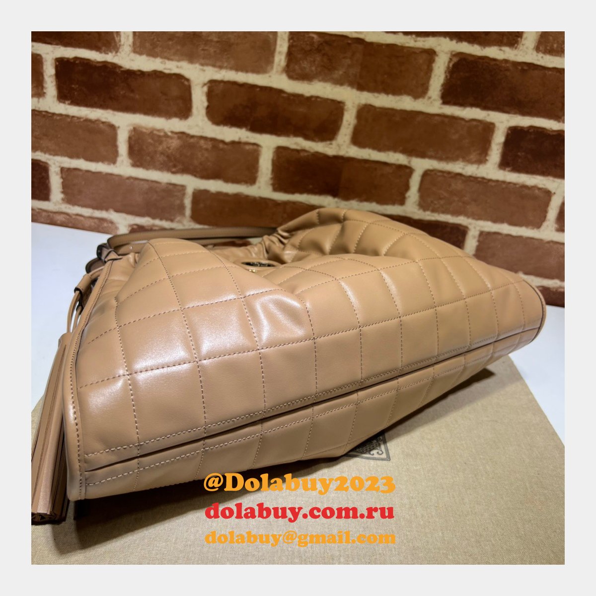 G*u*i luxury deco top quality 746210 tote fake bag