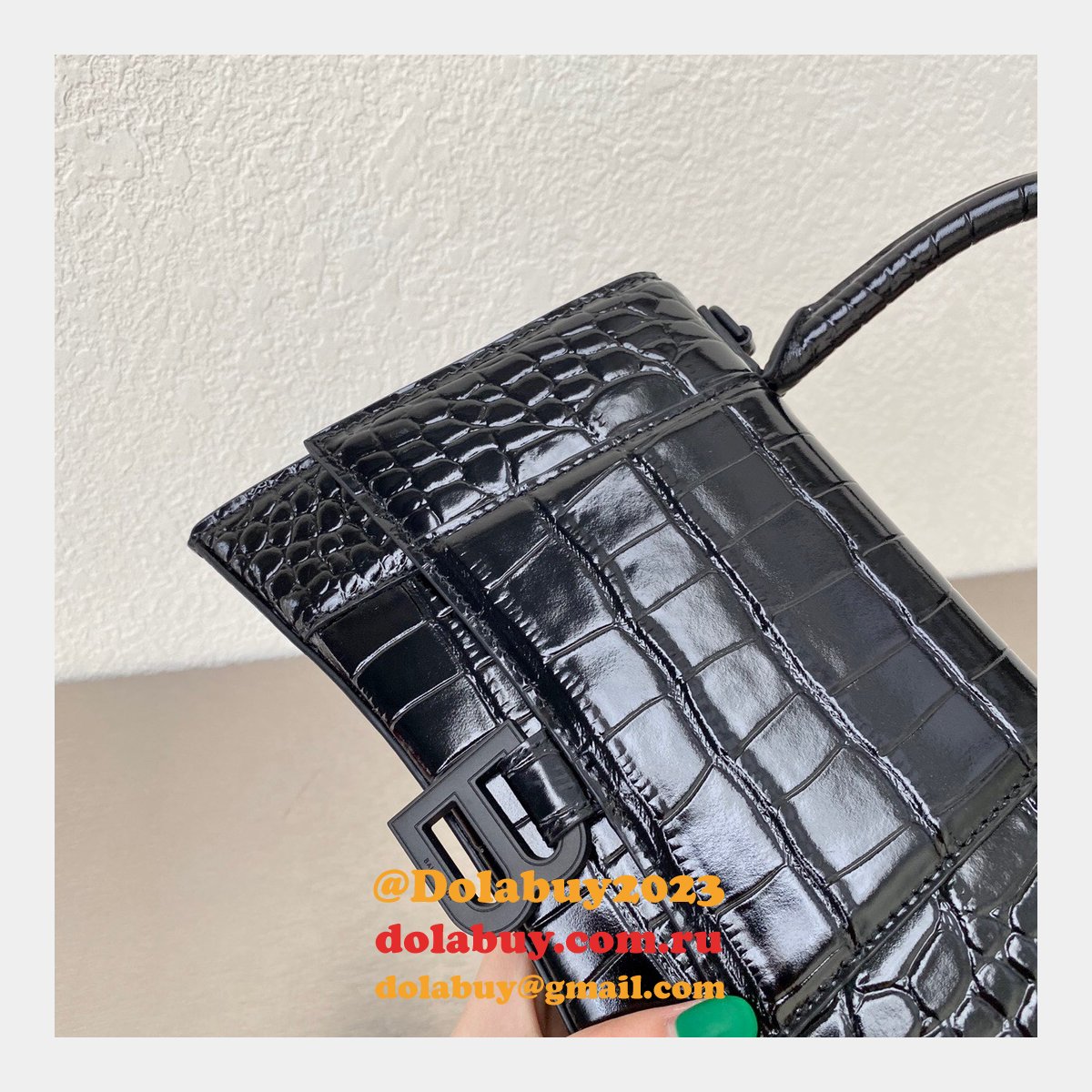 BEST BALENCIAGA KNOCK OFF CROCO HOURGLASS 19/23CM