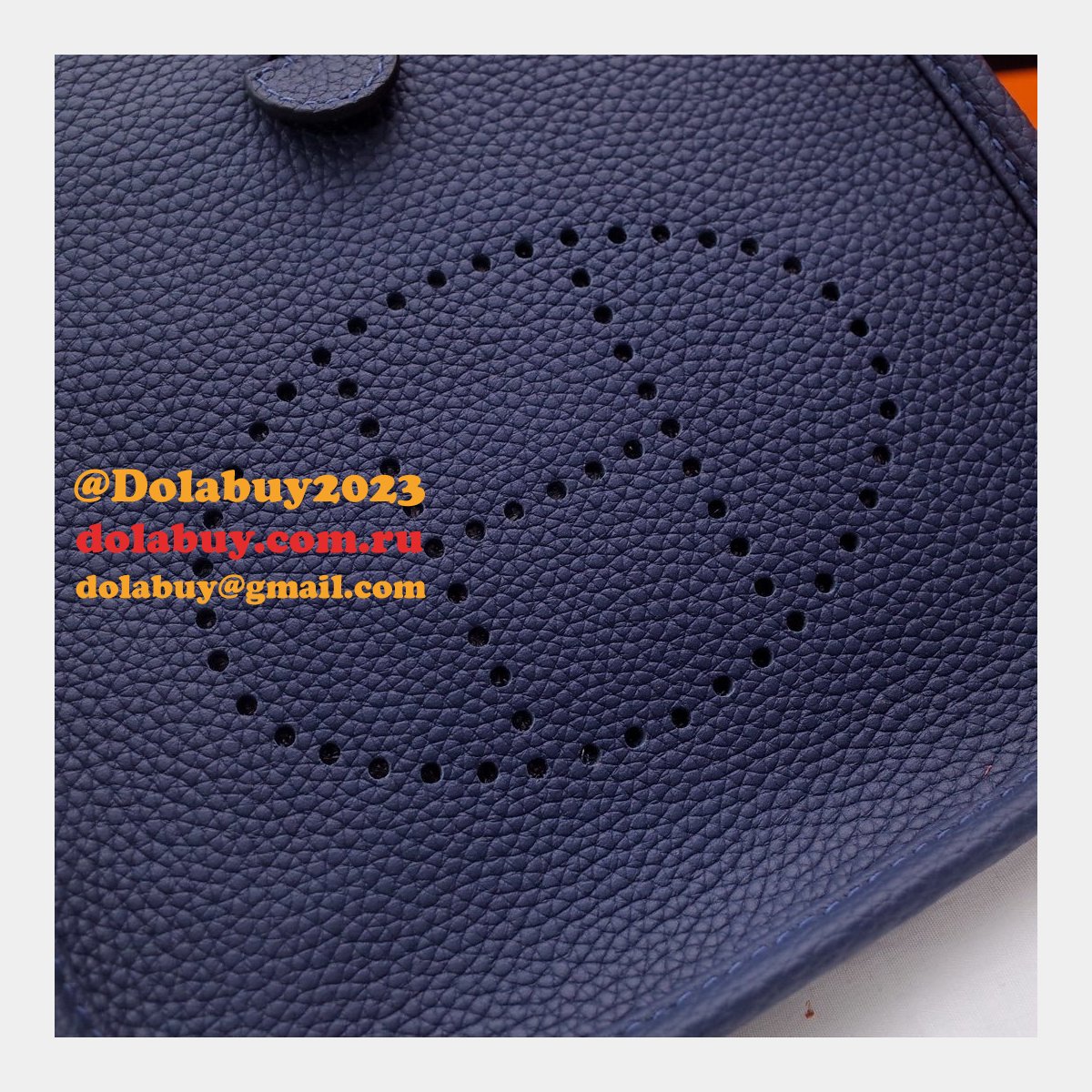 Replica Hermes Evelyne Navy blue TPM Mini Bags