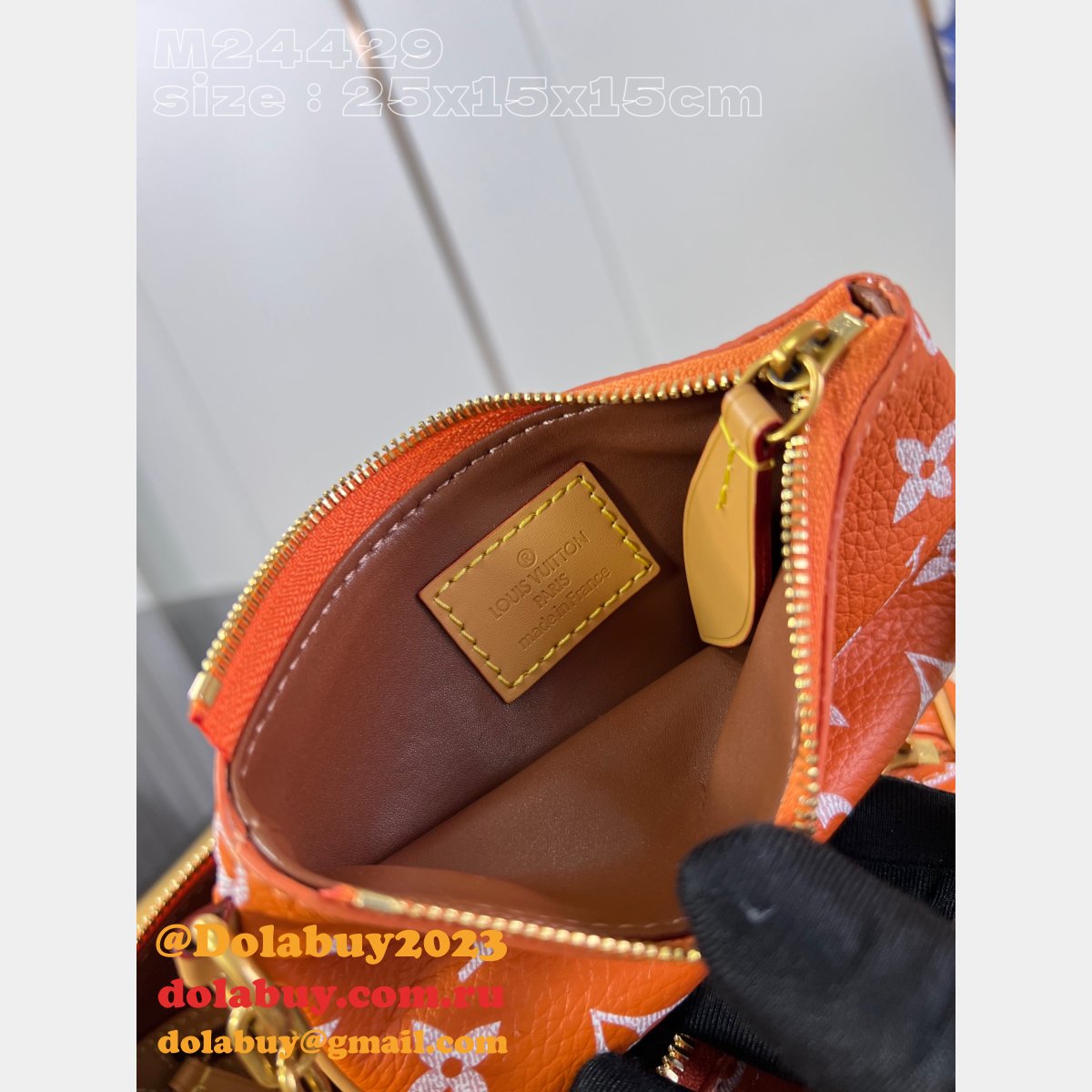 Keepall Bandoulière 50 M24429 Orange Designer Louis Vuitton Copy Bag