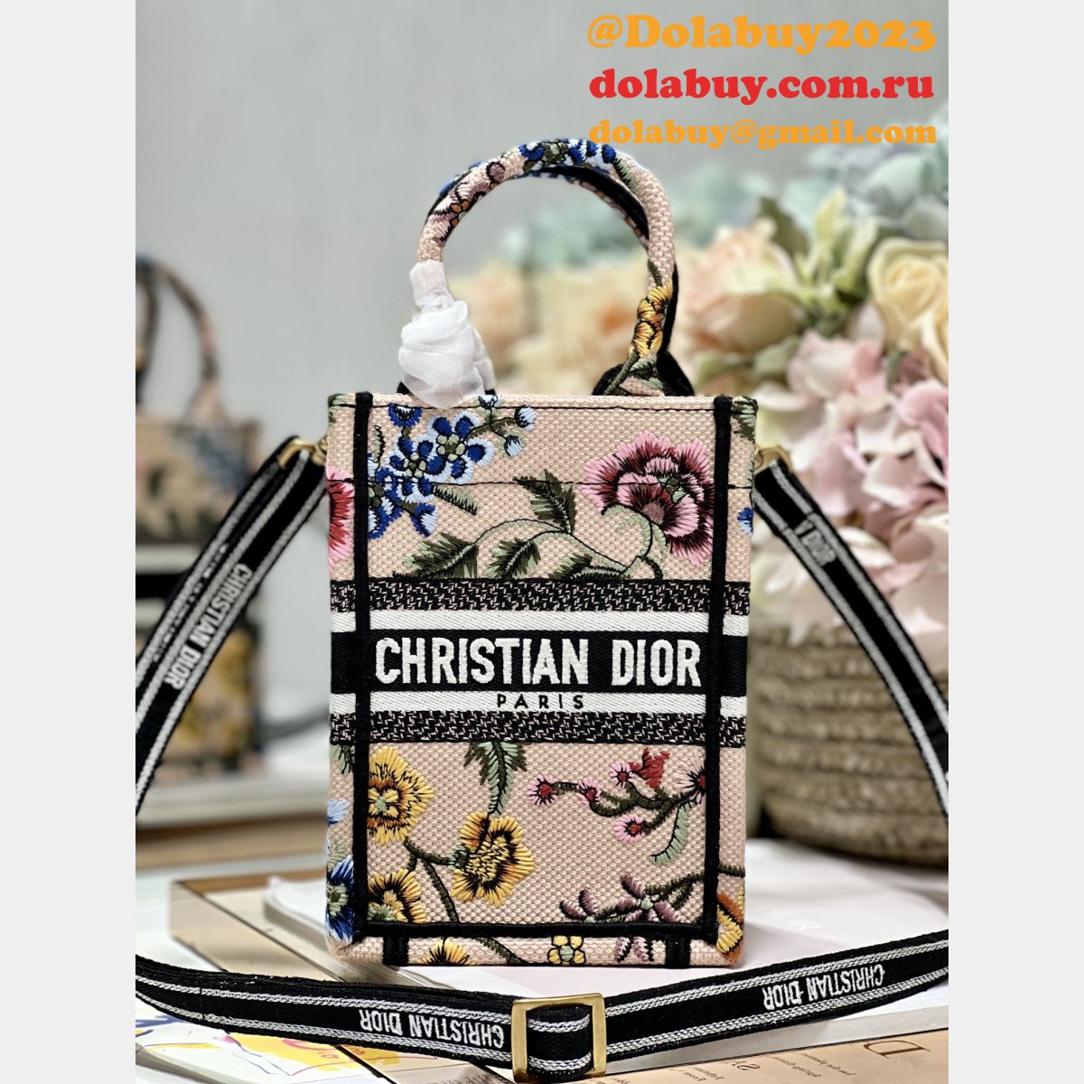 Book Tote High Quality Replica Dior Mizza Paris 9026 Bag