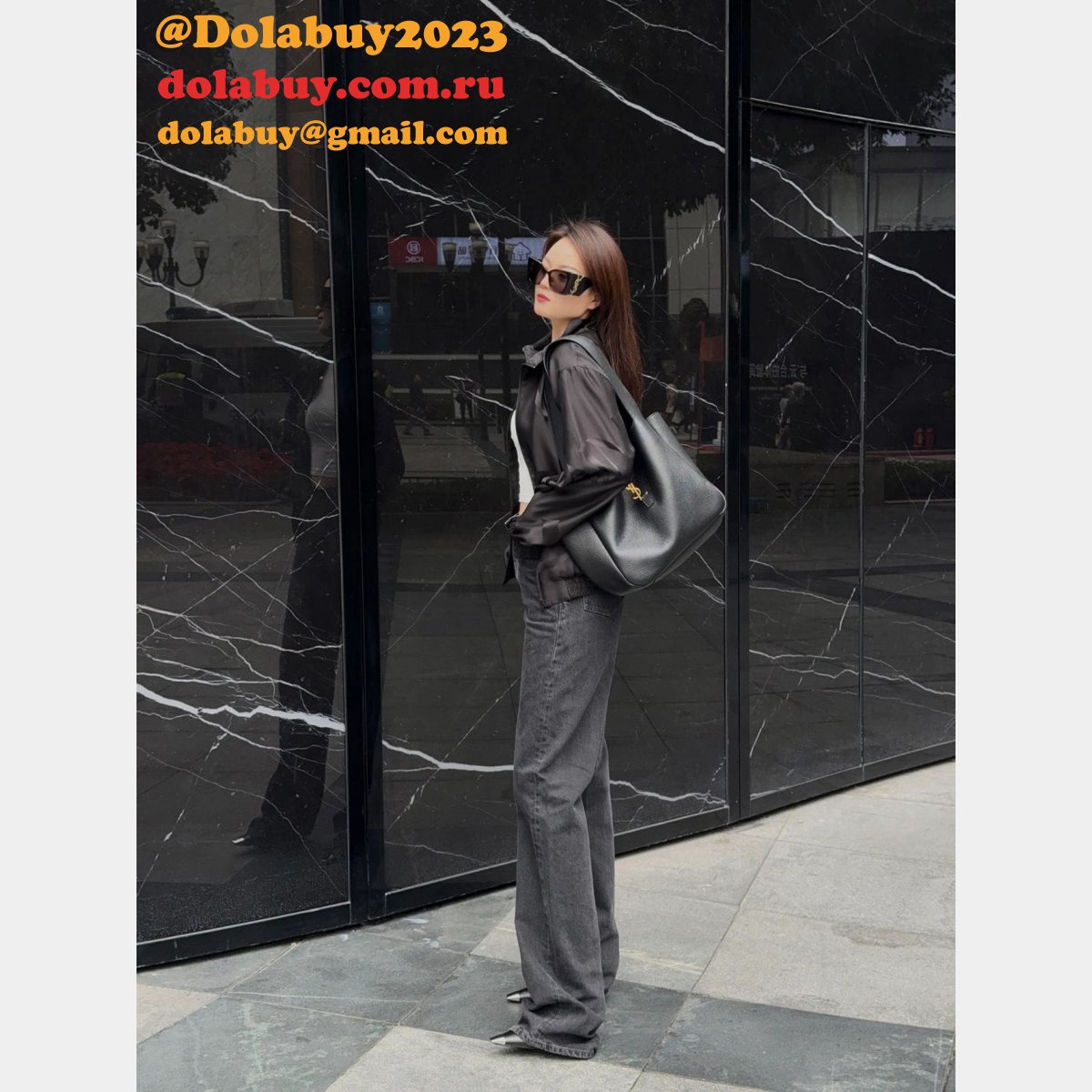 Replica Bea Yves Saint Laurent Hobo 763435 Black Designer Handbag