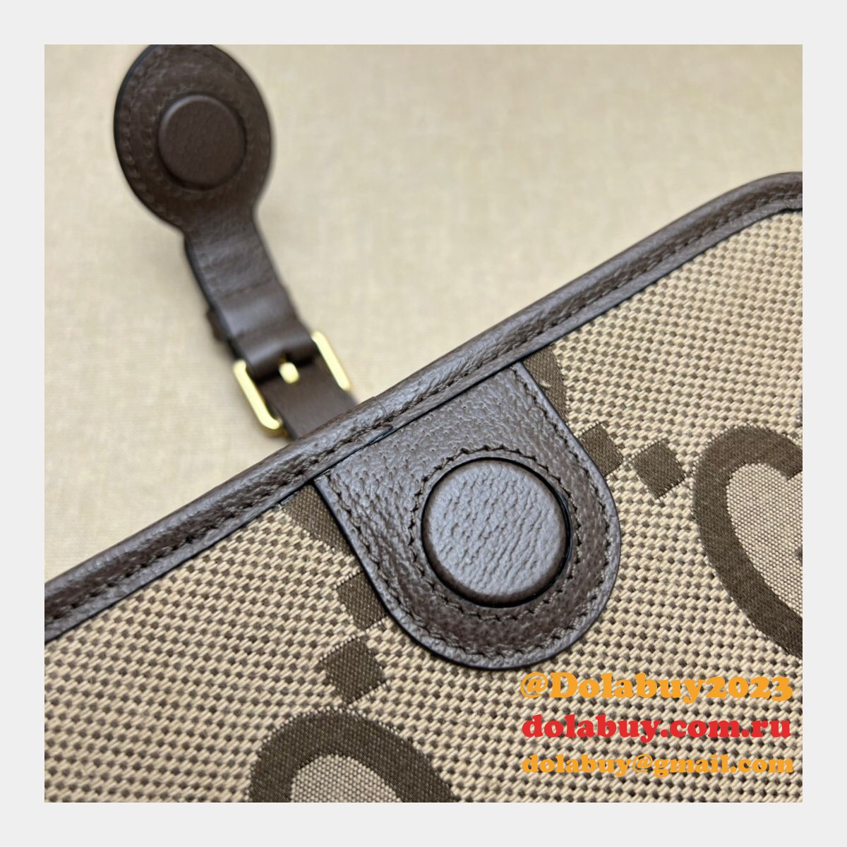 G*u*i high quality replica jumbo gg canvas shoulder 699438 bag