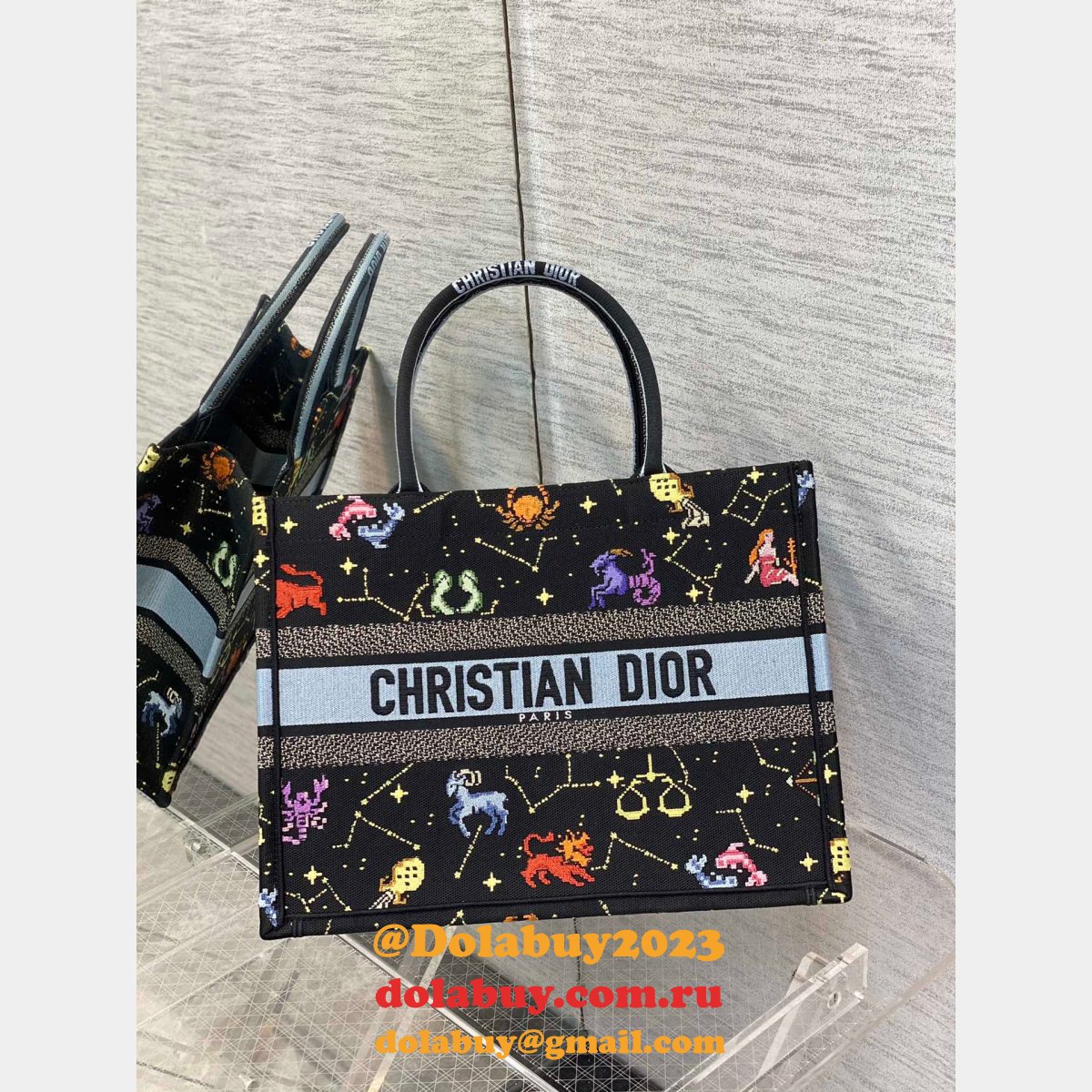 Christian Dior AAA+ Replica Canvas Book Tote Bag