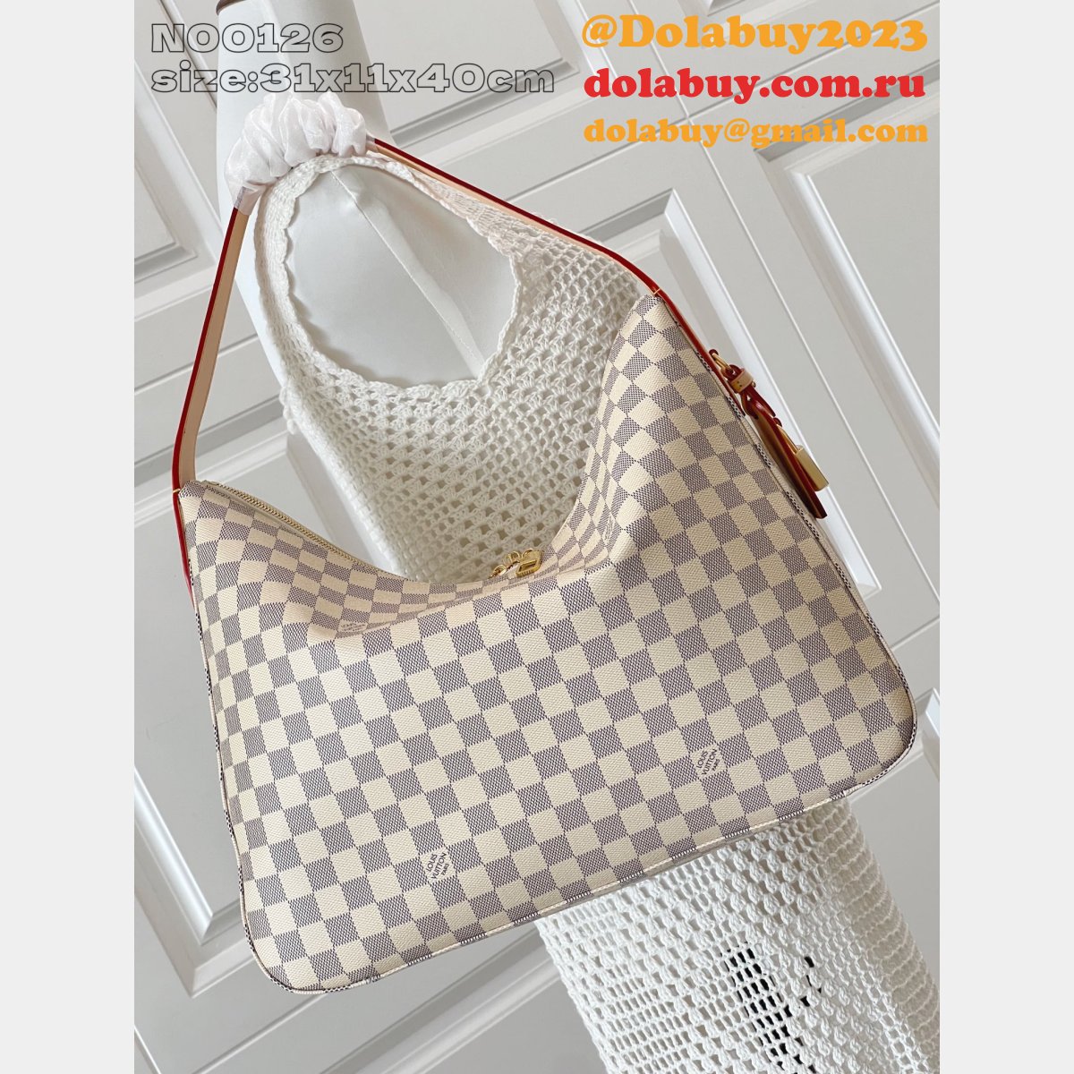 Louis Vuitton Slouchy PM/MM Damier Azur N00126 & N00116 Knockoff Bags