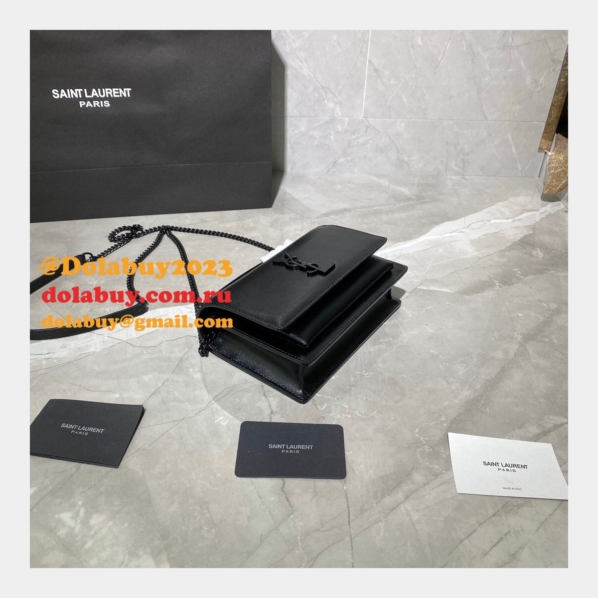 Buy Replica YSL Sunset 19cm Bags Online Black