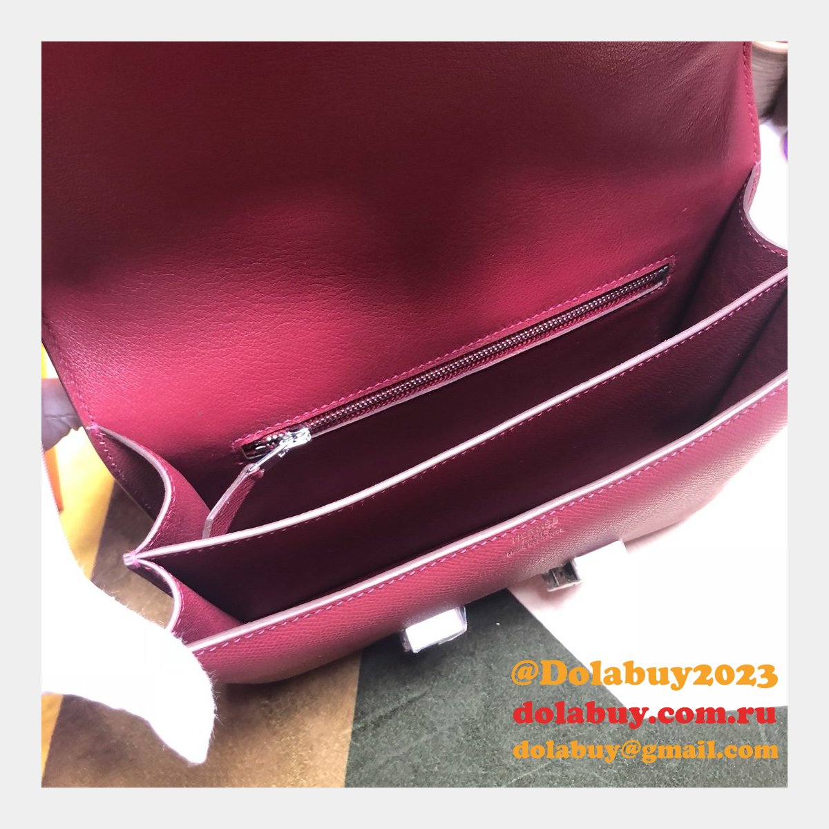 Hermes Constance Bag 23cm Epsom Leather Burgundy
