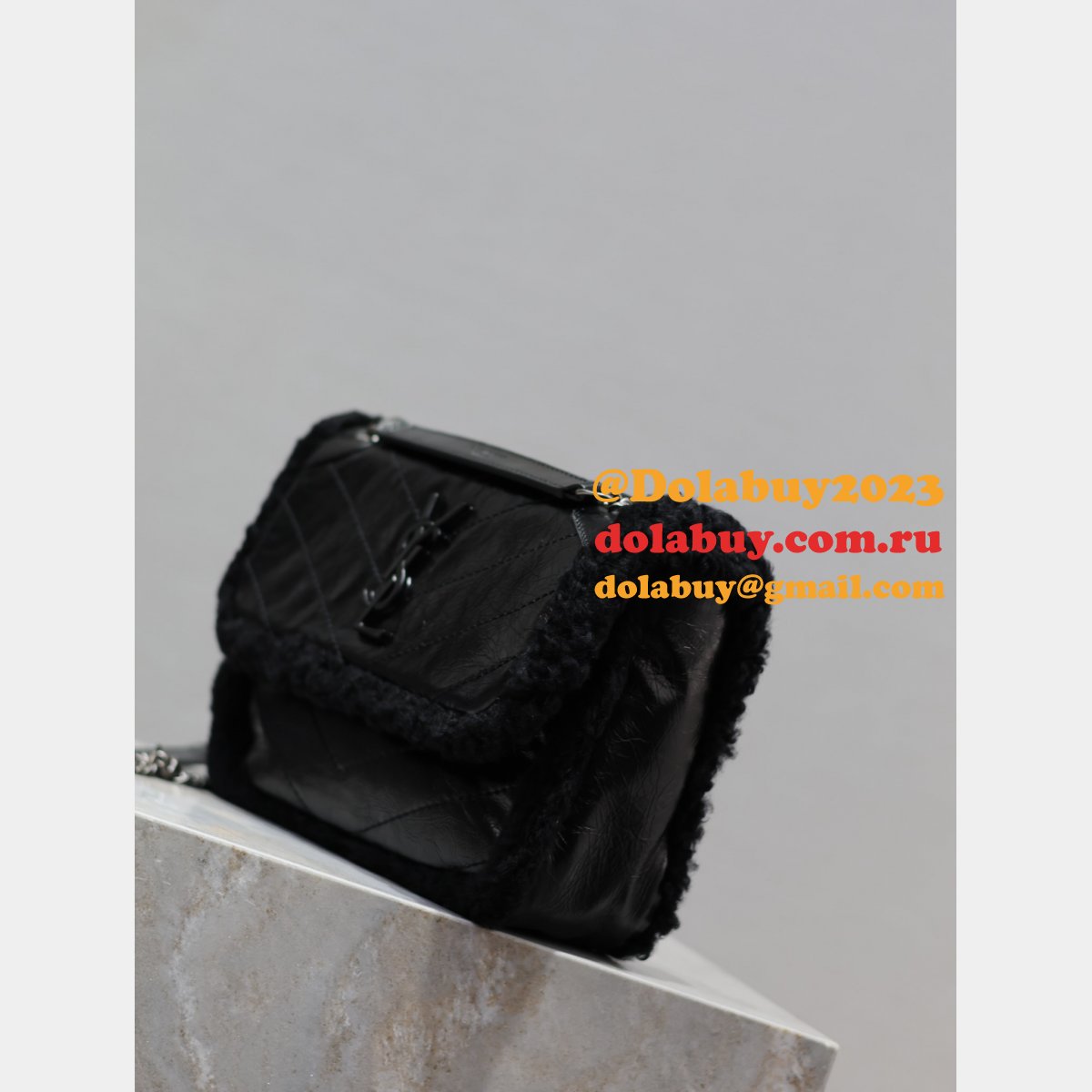 TOP YSL SAINT LAURENT NIKI oil-waxed HANDBAG