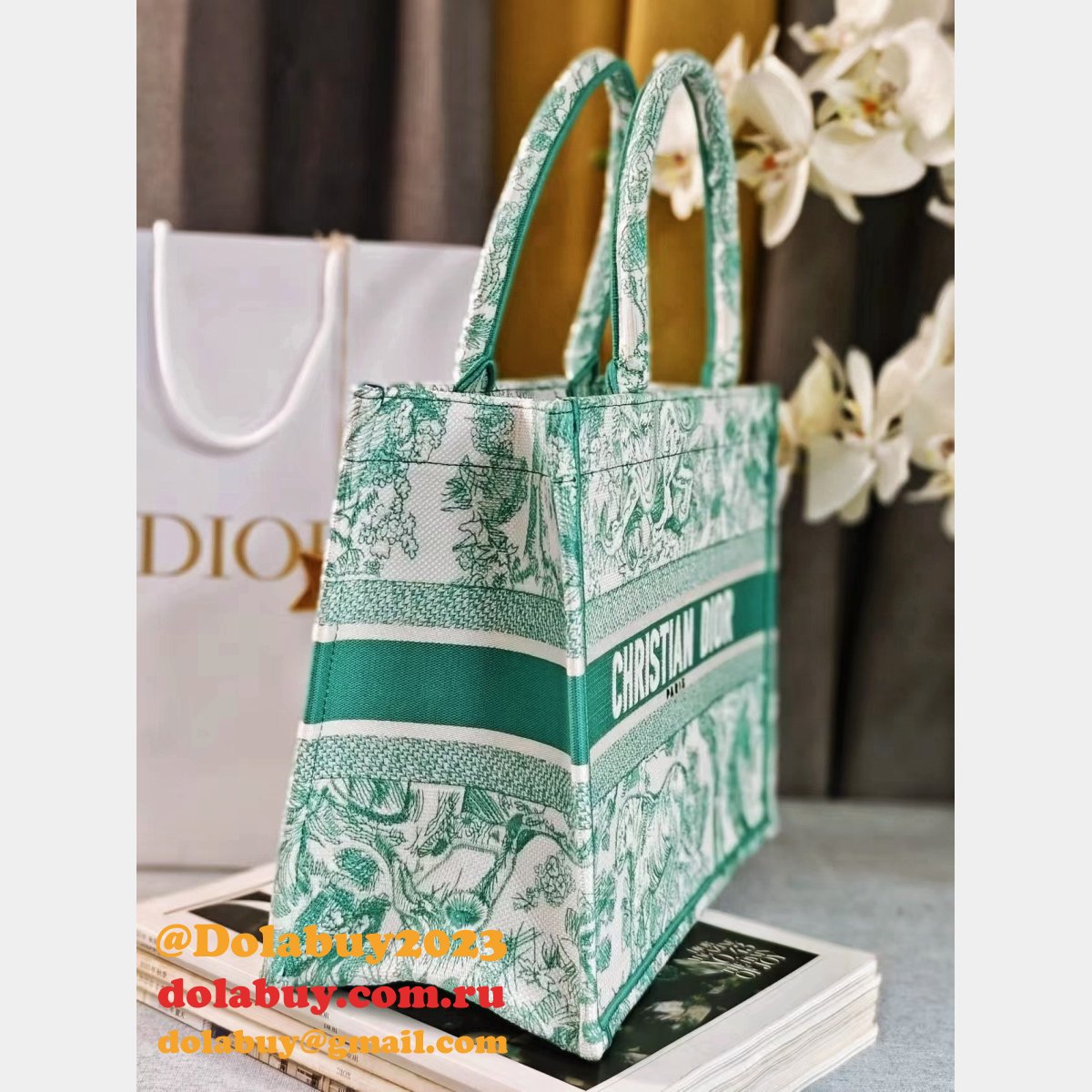 Top Quality Christian Dior Paris  Reverse book Tote