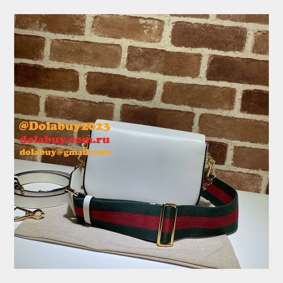 white replica G*u*i horsebit 1955 mini 658574 bag