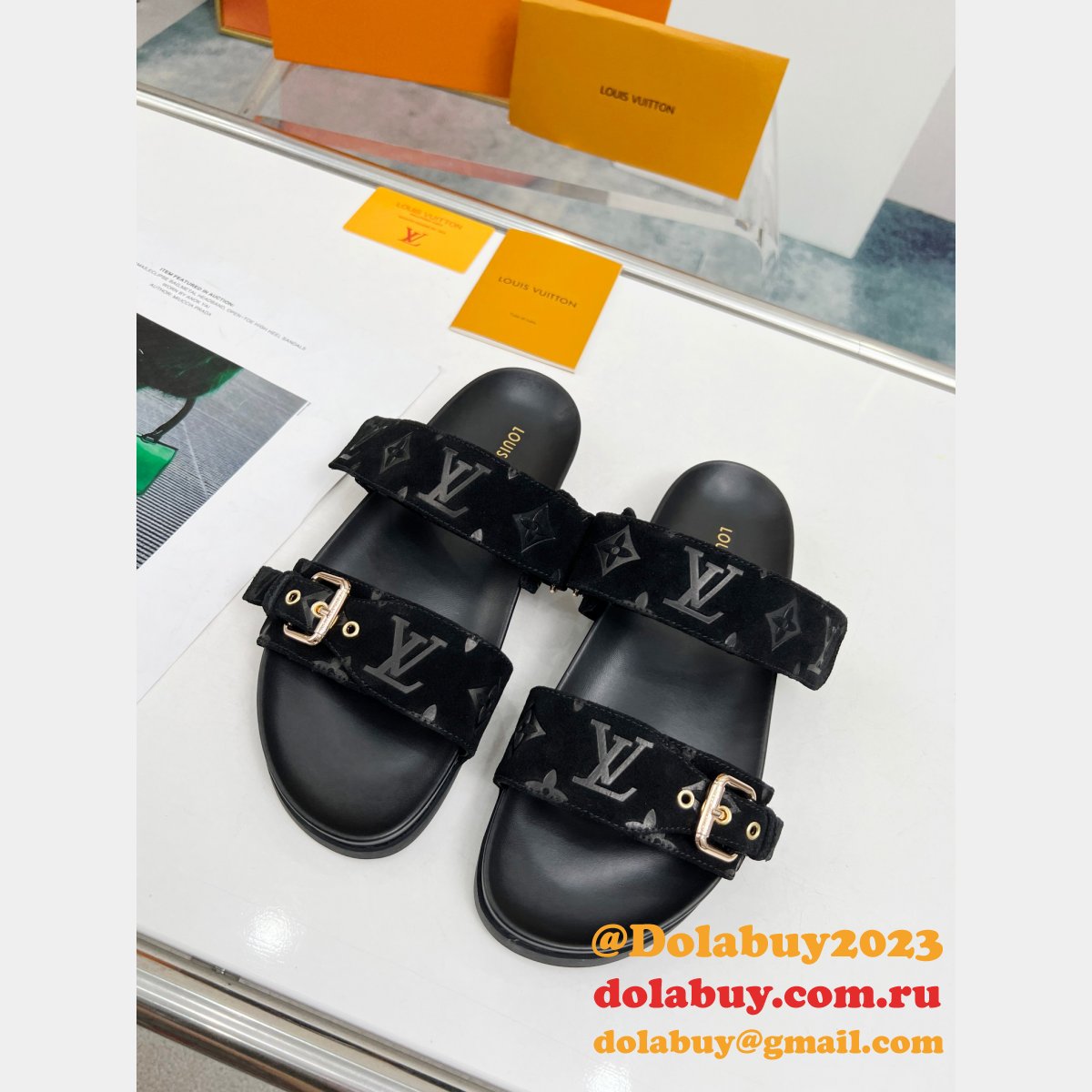 Top Quality LOUIS VUITTON men slippers