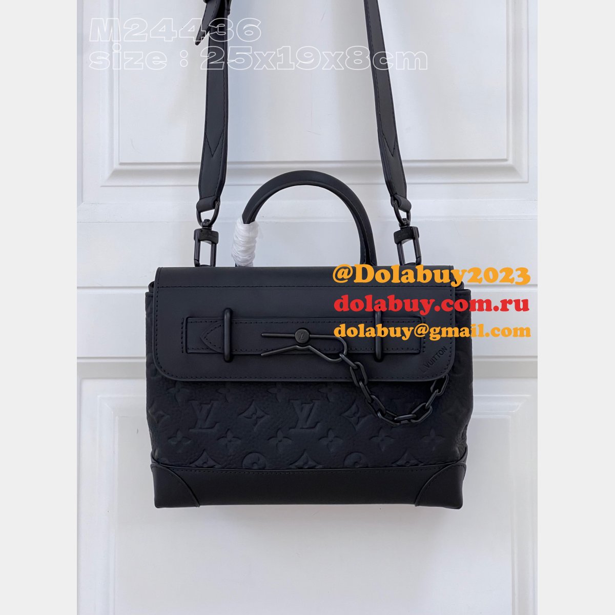 Steamer PM Monogram Eclipse Canvas M46953/ M24436 Louis Vuitton Replicas Men Bags