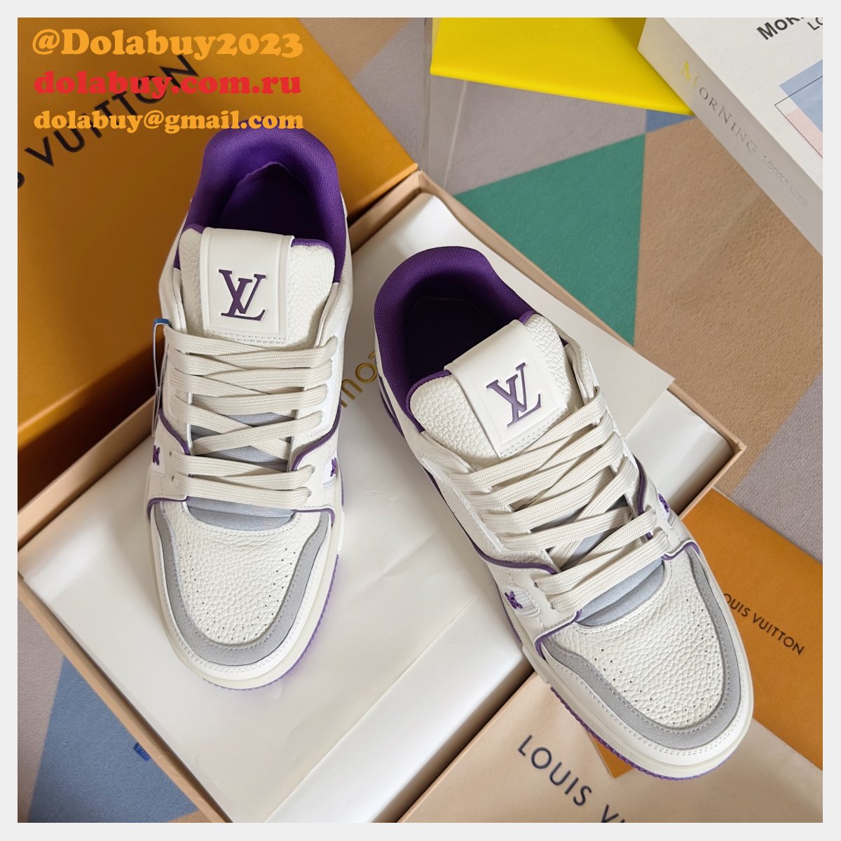 Top Quality LV Knockoff Shoes Trainer Sneaker Wholesale