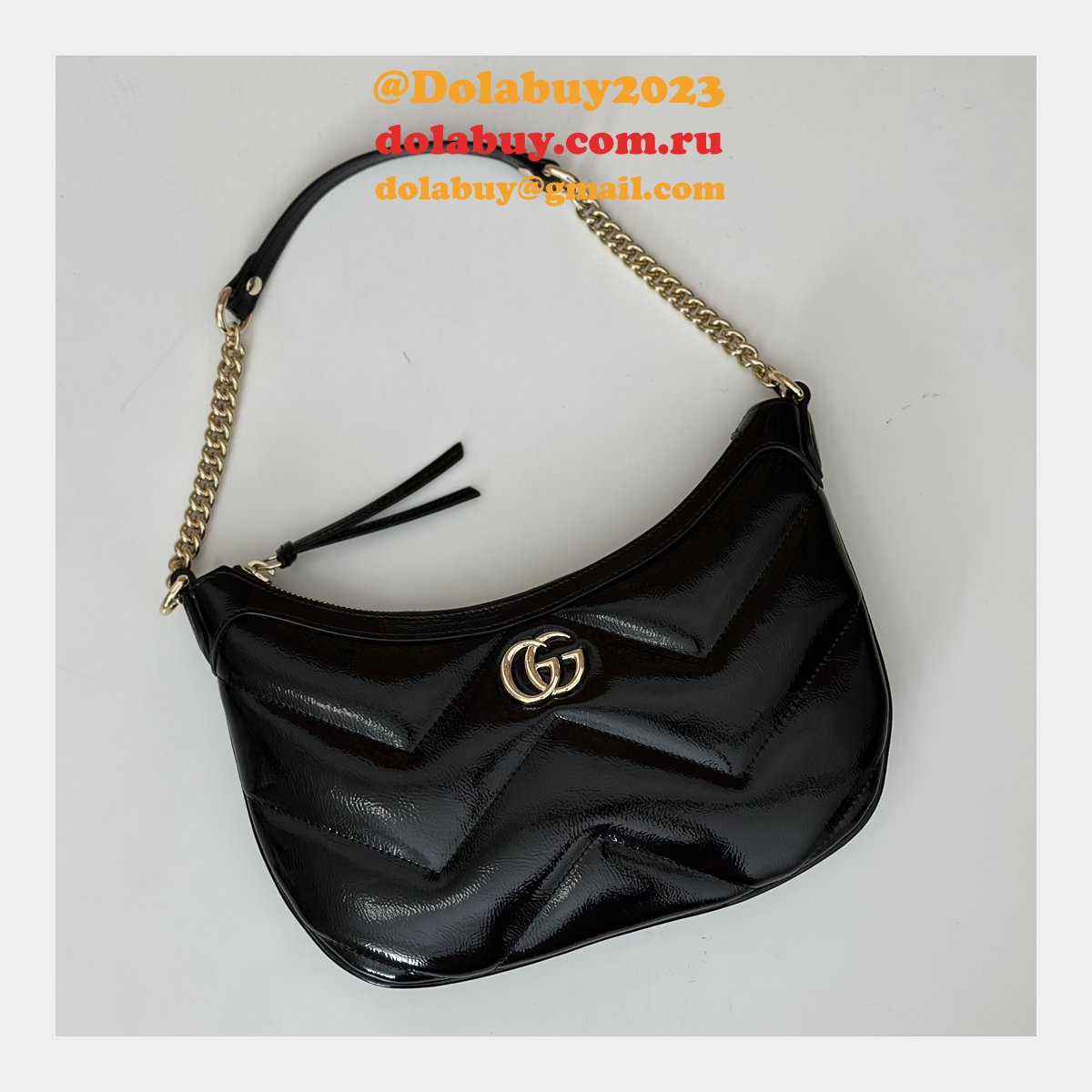 luxury gg marmont G*u*i 777263 knockoff shoulder black bag