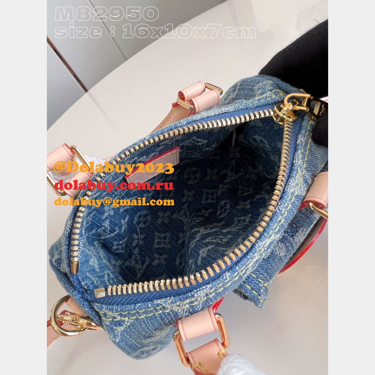 Nano Speedy Louis Vuitton Replicas M82950 Monogram Denim Bag