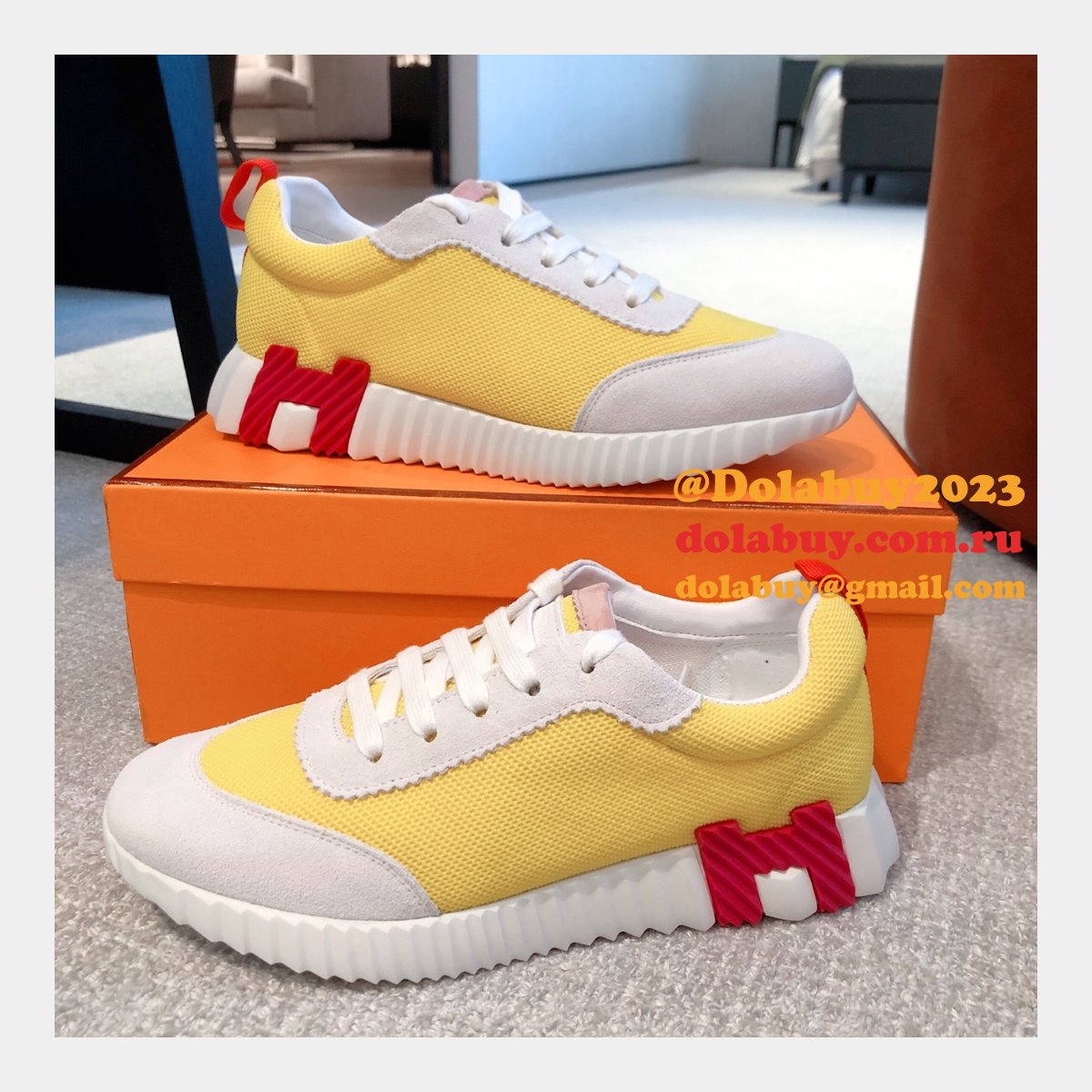 Top Quality Hermes Replica Real Luxury Sneaker Design Shoes