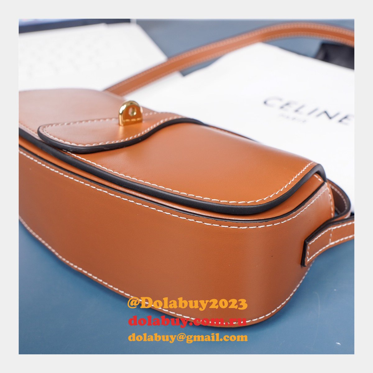 Buy Replica Celine Tabou Clutch 10I592 Tote Shoulder Brown Bags
