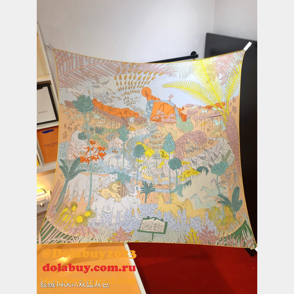 Best Hermes 140cm Velvet Square Scarf