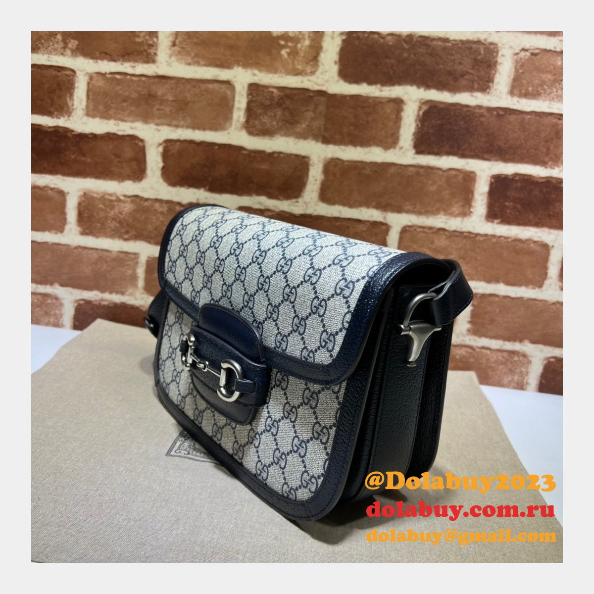 G*u*i copy 1955 horsebit gg supreme shoulder 602204 bag