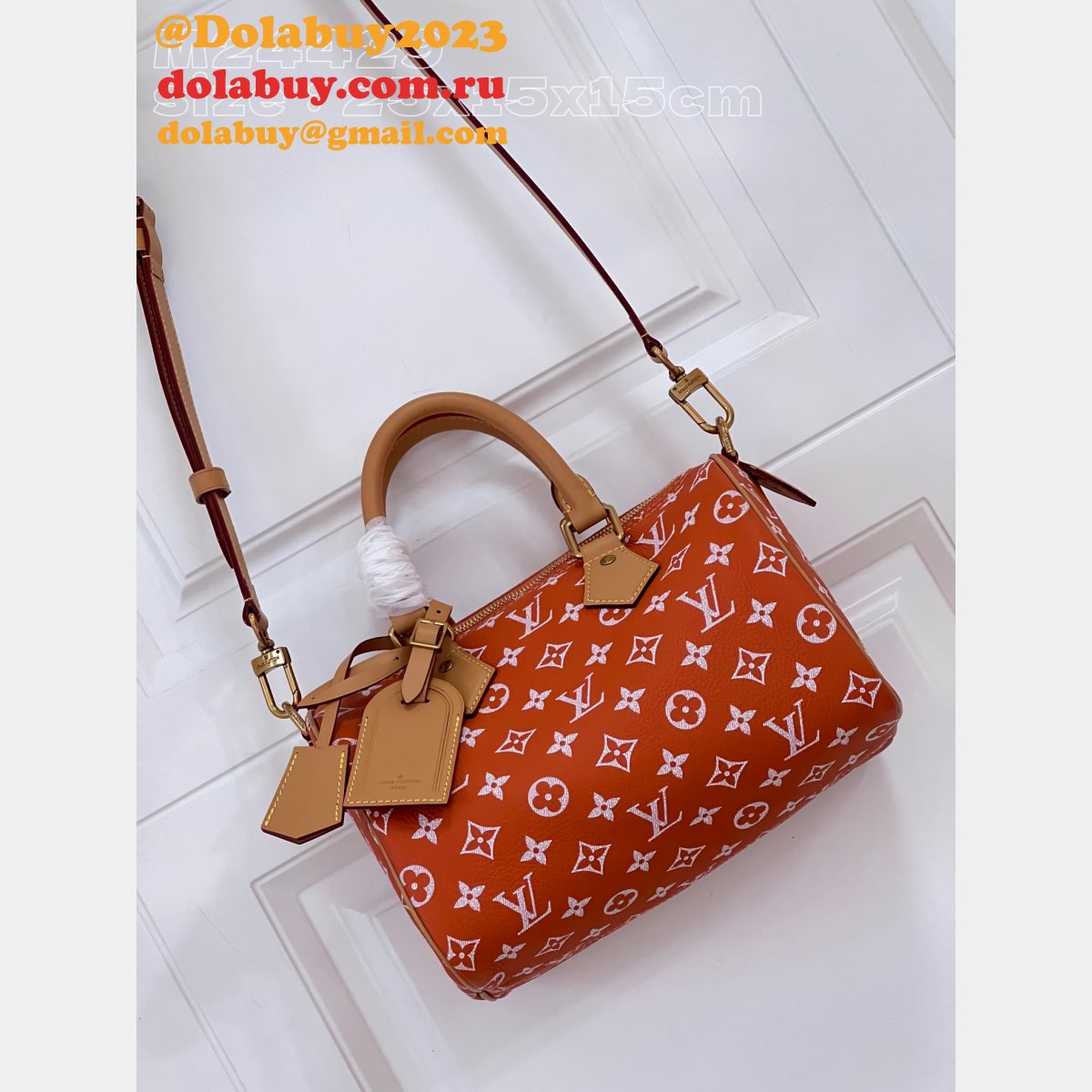 Keepall Bandoulière 50 M24429 Orange Designer Louis Vuitton Copy Bag