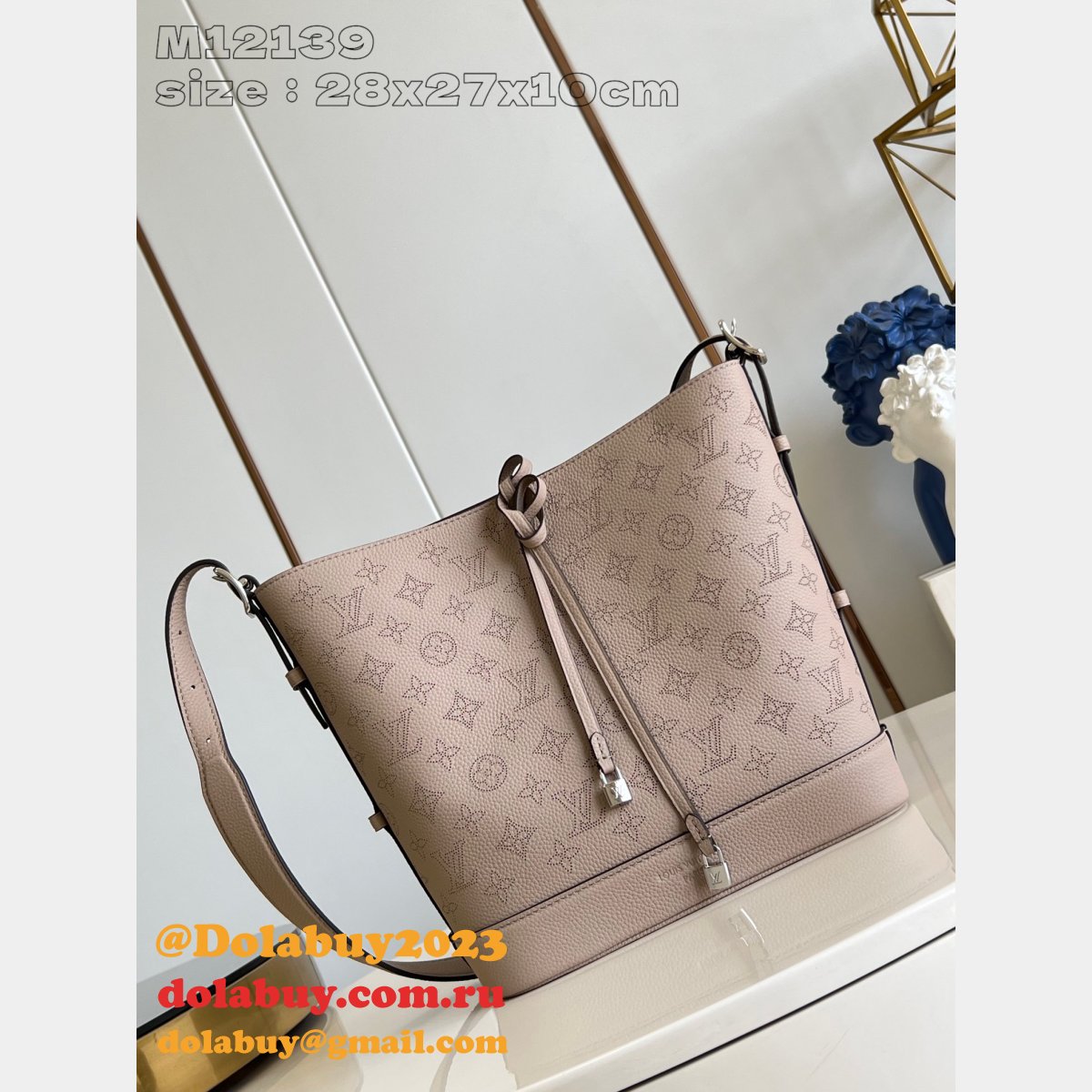 Outlet 1:1 Mirror Louis Vuitton Replcias Flore Mahina M12140 Bag